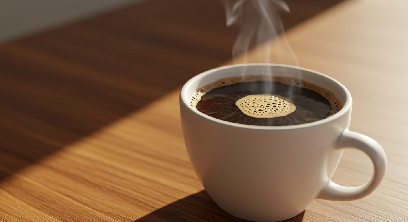 detailed picture of morning coffee