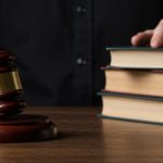 lawyer with textbooks